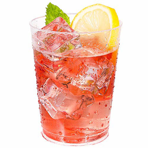 GetUSCart- 10 OZ Clear Disposable Plastic Cups 200 Pack, Clear Plastic ...