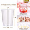 Picture of 10 OZ Clear Disposable Plastic Cups 200 Pack, Clear Plastic Cups Tumblers, Heavy-duty Party Glasses, Disposable Cups for Wedding,Thanksgiving, Christmas Party