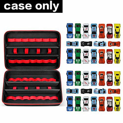 Picture of Toy Storage Organizer Case Compatible with Hot Wheels Car, Matchbox Cars, Portable Carrying Container Carrier Holder Fit for 36 Hotwheels Car (Box Only)