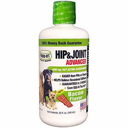 Picture of Liquid-Vet by COOL PET Holistics K9 Hip & Joint Advanced Formula, Bacon Flavor, 32 oz