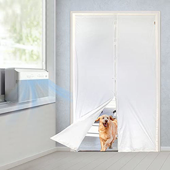 MAGZO Magnetic Screen Door Fit Door Size 72 x 80 Inch, Screen Size