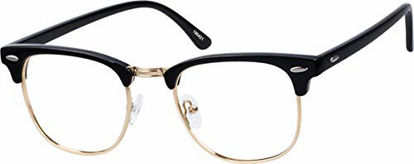 Picture of Zenni - Blokz Blue Blocker Computer Glasses | UV Filters Reduce Eyestrain | Black Tortoiseshell Frame | Retro Browline Fit | Model 195421