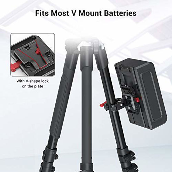 Hersmay D-Tap Mini V-Mount Nano – Piastra Batteria V-Lock Portatile, 14.8V, Dimensioni Tascabili