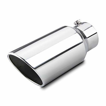 Picture of 5" inlet Universal Diesel Truck Exhaust Tip,Stainless Steel, 7" outlet,Polished, Bolt-On