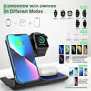 Picture of 3 in 1 Fast Wireless Charging Station Dock Compatible with iPhone 13/12/11/Pro/XS/XR/X/SE/8/8 Plus, 18W Wireless Charger Stand Compatible with Apple Watch Series 6/5/4/3/2/AirPods1