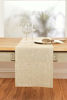 Picture of Solino Home 100% Pure Linen Table Runner - 14 x 120 Inch Athena, Handcrafted from European Flax, Natural Fabric Runner - Champagne Beige