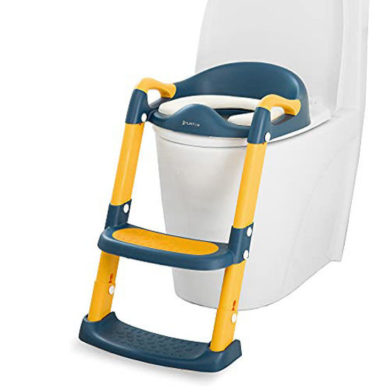 Foldable Potty Training Toilet Seat w/ Step Stool Ladder