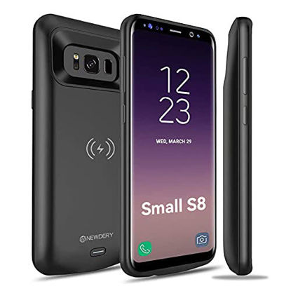 Picture of NEWDERY Upgraded Samsung Galaxy S8 Battery Case Qi Wireless Charging Compatible, 5000mAh Slim Rechargeable Extended Charger Case Compatible Samsung Galaxy S8 (2017)-(5.8 Inches Black)