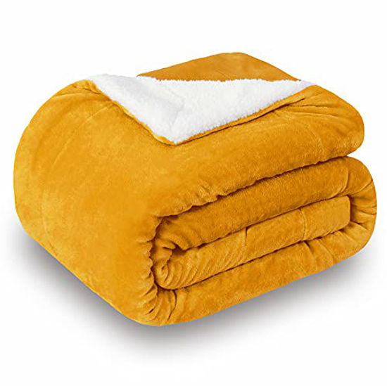 Mustard yellow fleece throw best sale