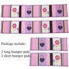 Picture of Amomo Crib Bumpers Breathable Baby Bumper Pads 4 Piece for Baby Girl Boy (Purple-Flower)