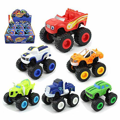 Picture of VI AI Blaze and The Monster Machine Vehicle Set - Crusher Truck Vehicles Toys Gifts - Monster Machines Toys Scooters Car for Kids(6 pcs)