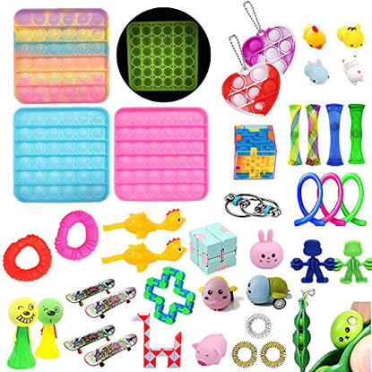 Picture of 41Pack Fidget Toys Sensory Fidget Toys,Set Fidget Toys,Anti-Anxiety Tools and Special Toys, Fidget Toys Relieves Stress Squeeze Toy,Classroom Rewards,Gifts for Birthday Party Favors (A) (A)