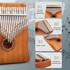 Picture of Kalimba Thumb Piano,YUNDIE Portable 21 Keys Mbira Finger Piano with Tune Hammer and Study Instruction,Musical Instruments Christmas Gift for Kid Adult Beginners Professional(Brown)