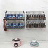 Picture of Spice Rack Organizer Wall Mounted 4-Tier Stackable Black Iron Wire Hanging Spice Shelf Storage Racks,Great for Kitchen and Pantry Storing Spices, Household Items,Bathroom and More,Large with 5 Hooks(Patent No.:D909138S)