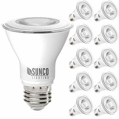 Picture of Sunco Lighting 10 Pack PAR20 LED Bulbs Flood Light Dimmable 3000K Warm White, 50W Equivalent 7W, 470 LM, E26 Medium Base, Wet-Rated, Indoor Outdoor, IP65 Waterproof - UL & Energy Star