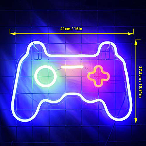 GetUSCart- LED Game Neon Sign Gamepad Shape LED Sign Light Gamer Gift ...