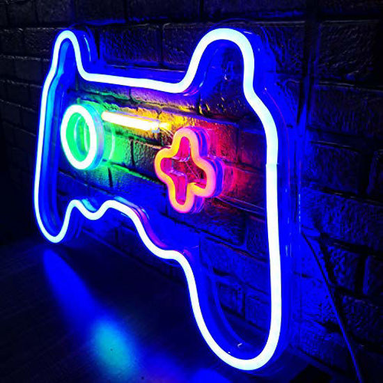 GetUSCart- LED Game Neon Sign Gamepad Shape LED Sign Light Gamer Gift ...