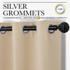 Picture of NICETOWN Bedroom Room Darkening Draperies - Home Fashion Thermal Insulated Solid Grommet Room Darkening Window Curtains for Hall Room (1 Pair, 55 inches Wide by 86 inches Long, Beige)