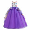 Picture of MYRISAM Unicorn Costume Princess Birthday Pageant Party Dance Performance Carnival Long Maxi Tulle Fancy Dress Up Outfits Purple 8-9T