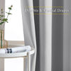 Picture of NICETOWN Blackout Curtains Panels for Bedroom - Thermal Insulated Solid Grommet Light Blocking Curtain Drapes Window Treatments for Living Room (2 Panels, 52 x 84 Inch, Silver Grey)