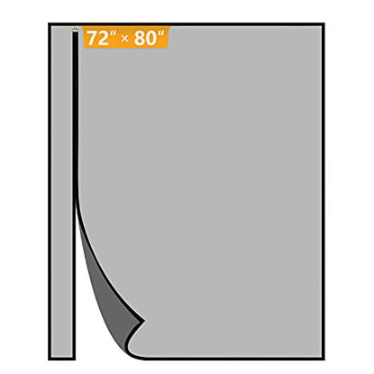 Picture of Yotache Reversible Left Right Side Opening Wide Magnetic Screen Door Fits Door Size 72 x 80, Strengthened Fiberglass Mesh for Front, Patio Sliding Door