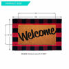 Picture of MUBIN Cotton Black and Red Plaid Rug, 27.5 x 43 Inches Outdoor Front Door Decorative Mat, Hand-Woven Reversible Foldable Rug for Layered Door Mats Washable Carpet for Front Porch, Entryway, Farmhouse