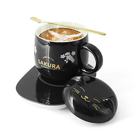 LIZHIGU Coffee Mug with Warmer - Cute Mug Warmer  