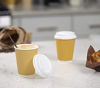 Picture of [100 Sets - 12 oz.] Insulated Ripple Paper Hot Coffee Cups With Lids