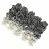 Picture of Goddess Box Braids Crochet Braids Hair Silver Grey Curly Braids Synthetic Premium Fiber Braiding Hair 14 Inch 5Packs/Lot (14inch, TGrey)