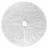 Picture of DegGod Christmas Tree Plush Skirts, 60 inches White Pure Long Haired Faux Fur Xmas Tree Skirt Mat for Christmas Thanksgiving Holiday Home Party Decorations Ornaments (White, 60 inches)