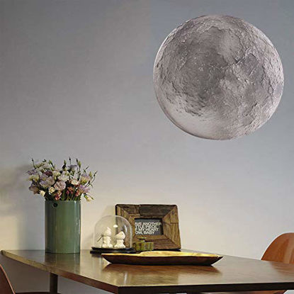 Picture of 3D Moon Lamp - 10 LED Moon Light Lamp Luna Moon Lamp with Remote Control and 12 Moon Phases, 3D Moon Night Light Moon Wall Light Best Birthday Christmas Gifts for Kids