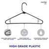 Picture of Neaties Clothes Black Plastic Hangers with Bar Hooks, Heavy Duty Standard Plastic Hangers for Pants, Shirts, or Dress, 60pk