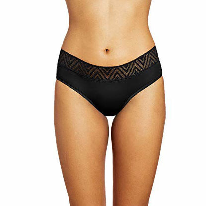 Picture of Thinx Hiphugger Period Underwear | Menstrual Underwear for Women (Black, S)