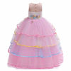 Picture of MYRISAM Unicorn Costume Princess Birthday Pageant Party Dance Performance Carnival Long Maxi Tulle Fancy Dress Up Outfits Pink 12-13T