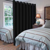 Picture of H.VERSAILTEX Blackout Patio Curtains 100 x 84 Inches for Sliding Door Extral Wide Blackout Curtain Panels Thermal Insulated Room Divider - Grommet Top, 7' Tall by 8.5' Wide - Jet Black