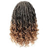 Picture of Goddess Box Braids Crochet Hair 10 Inch 8 Packs Pre-looped Bohemian Crochet Boho Box Braids With Curly Ends 3X Crochet Braids Hair for Black Women Synthetic Braiding Hair 16 Strands (#1B/30)