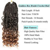 Picture of Goddess Box Braids Crochet Hair 10 Inch 8 Packs Pre-looped Bohemian Crochet Boho Box Braids With Curly Ends 3X Crochet Braids Hair for Black Women Synthetic Braiding Hair 16 Strands (#1B/30)