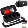 Picture of Quiver Time Black Bolt Collector Card Carrying Case ~ Card/Deck Storage Case with Wrist and Shoulder Strap, Dividers & Separators, Corner Pads + 100 Apollo Card Sleeves ~ Deck Box Bag Compatible