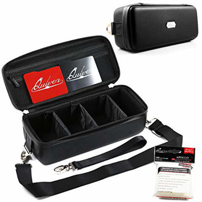 Picture of Quiver Time Black Bolt Collector Card Carrying Case ~ Card/Deck Storage Case with Wrist and Shoulder Strap, Dividers & Separators, Corner Pads + 100 Apollo Card Sleeves ~ Deck Box Bag Compatible