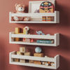 Picture of Set of 3 White Nursery Room Shelves - Solid Wood Ideal for Books, Toys and Decor (Classic White)