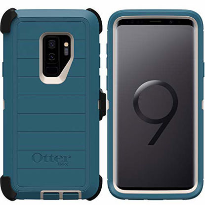 Picture of OtterBox Defender Series Rugged Case & Holster for Samsung Galaxy S9 PLUS (ONLY) Retail Packaging - Big Sur - with Microbial Defense