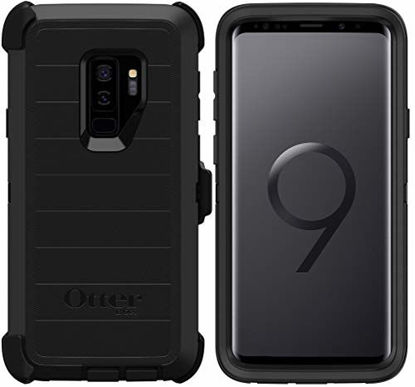 Picture of OtterBox Defender Series Rugged Case & Holster for Samsung Galaxy S9 Plus (ONLY) Retail Packaging - Black - with Microbial Defense