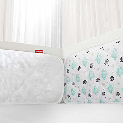 Picture of Baby Pads Breathable for Standard Safe and Washable Thick Padded 3D Mesh Pads Liners for Boys or Girls with Cute Planet Print, 4 Piece Pads Set