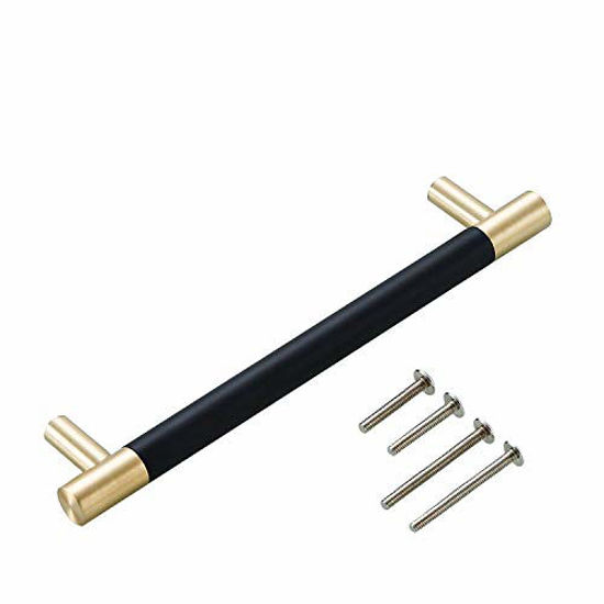 10 Pack Bar Cabinet Knobs Brushed Satin Gold/Brass Finish Electroplated Dark Grey 9.7" (8.8" Hole Center) For Kitchen Cabinet Hardware / Dresser Drawers - View #2