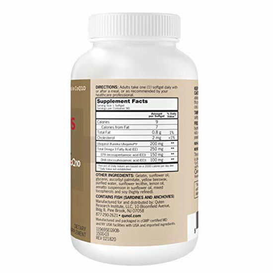 GetUSCart Qunol Plus Ubiquinol Coq10 200mg with Omega 3 250mg Extra
