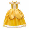 Picture of MYRISAM Belle Princess Dress Carnival Cosplay Halloween Costume Girls Birthday Christmas Party Dance Ball Gown w/Accessories 7-8T