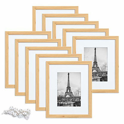 5x7 Picture Frame Set of 10, Display Pictures 4x6 with Mat or 5x7 Without  Mat