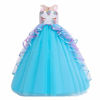 Picture of MYRISAM Unicorn Costume Princess Birthday Pageant Party Dance Performance Carnival Long Maxi Tulle Fancy Dress Up Outfits Blue 14-15T