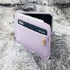Picture of Qoosan Leather Cover Designed for Samsung Galaxy Z Flip 3 5G Case (2021) with Card Holder Wallet Hinge Protector Bling Metal Chain Wrist Strap Protective Phone case for Women, Purple