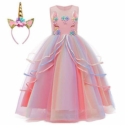 Picture of Princess Unicorn Dress Up for Little Girls Birthday Dresses Party Unicorn Costumes Halloween
